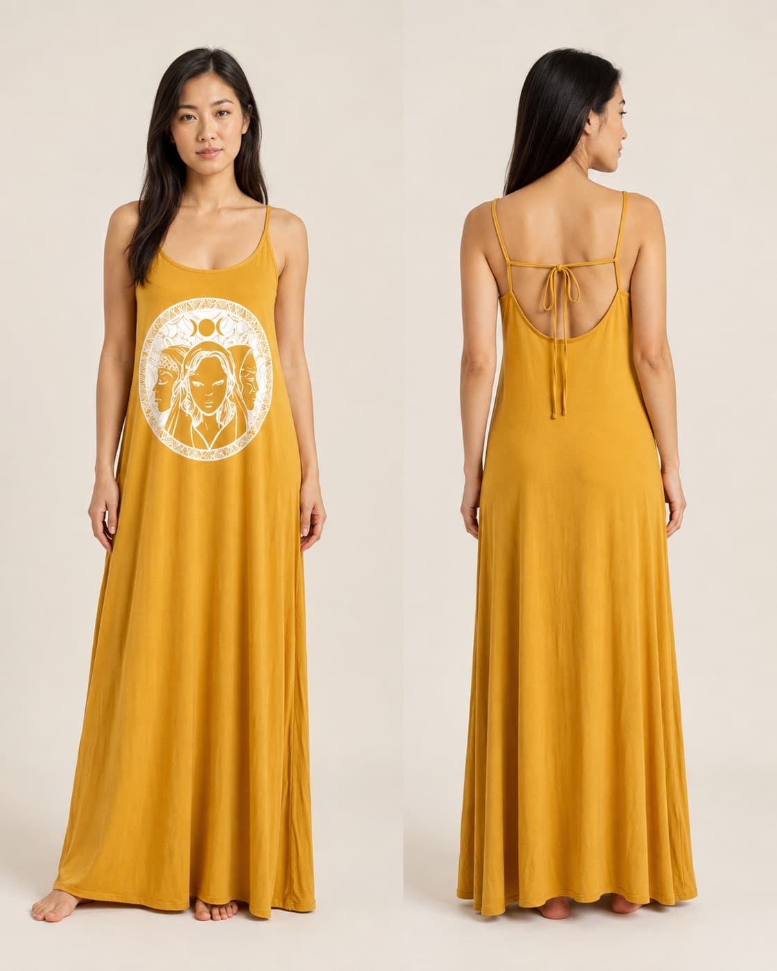 Vestido de Alça Hécate — Amarelo Mostarda