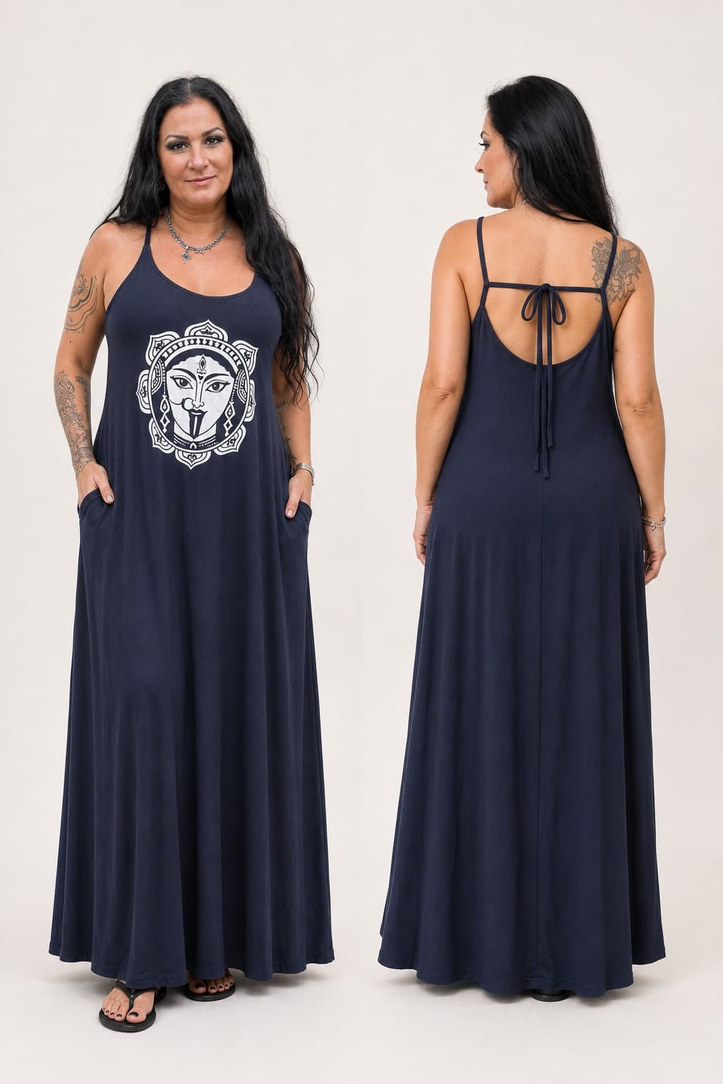 Vestido de Alça Kali — Azul Marinho