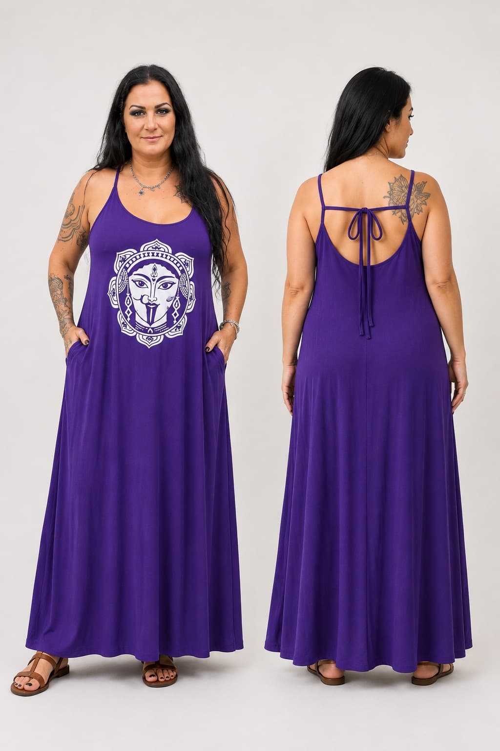Vestido de Alça Kali — Roxo Intenso