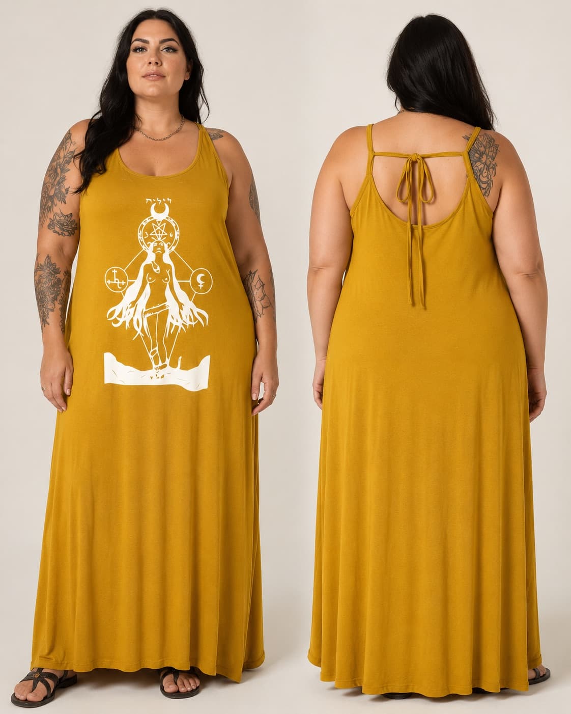 Vestido de Alça Lilith — Amarelo Mostarda