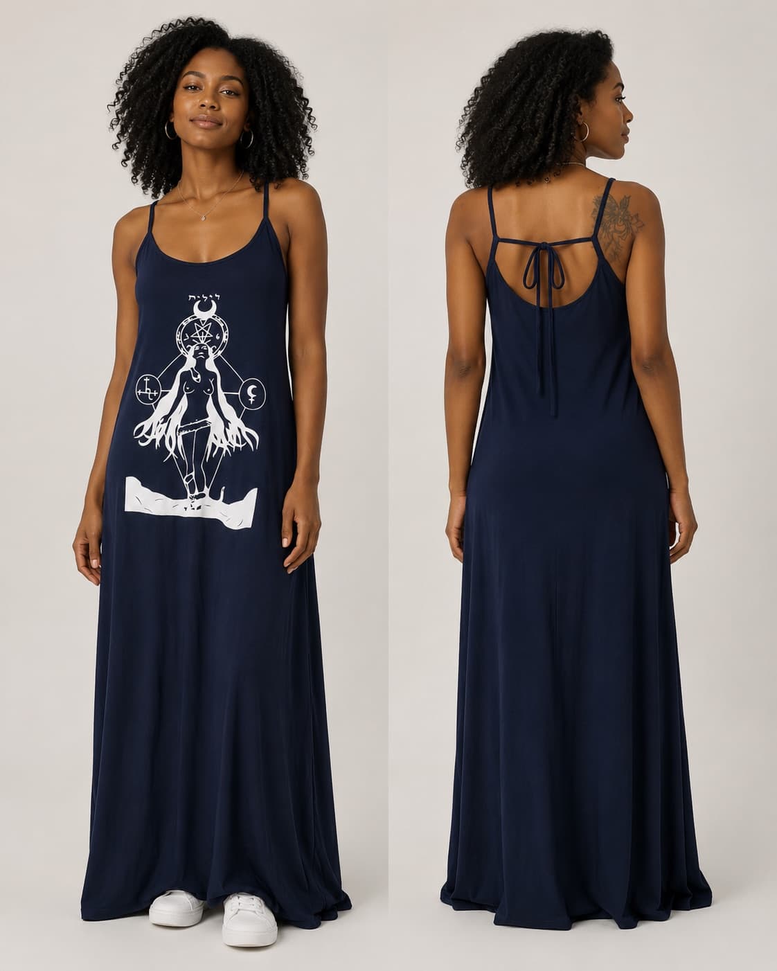 Vestido de Alça Lilith — Azul Marinho