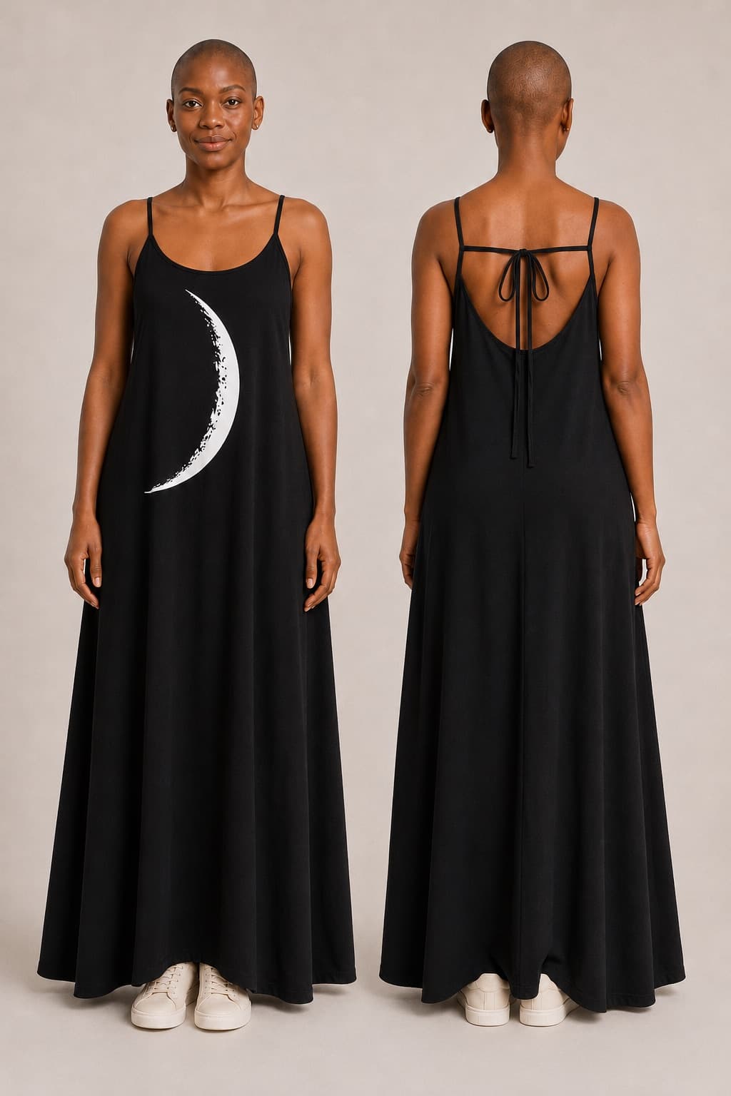 Vestido de Alça Minguante Pequena — Preto