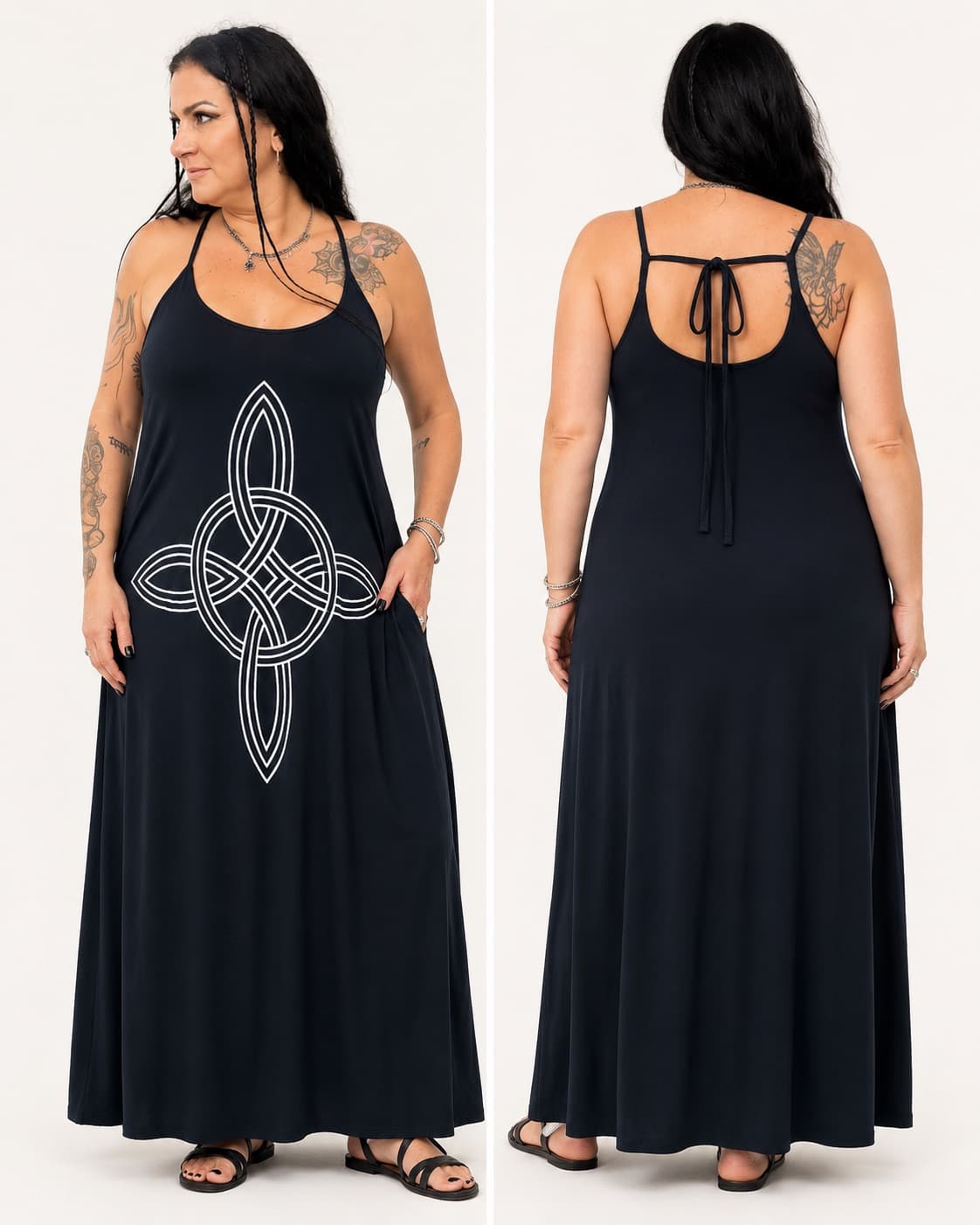 Vestido de Alça Nó de Bruxa — Preto