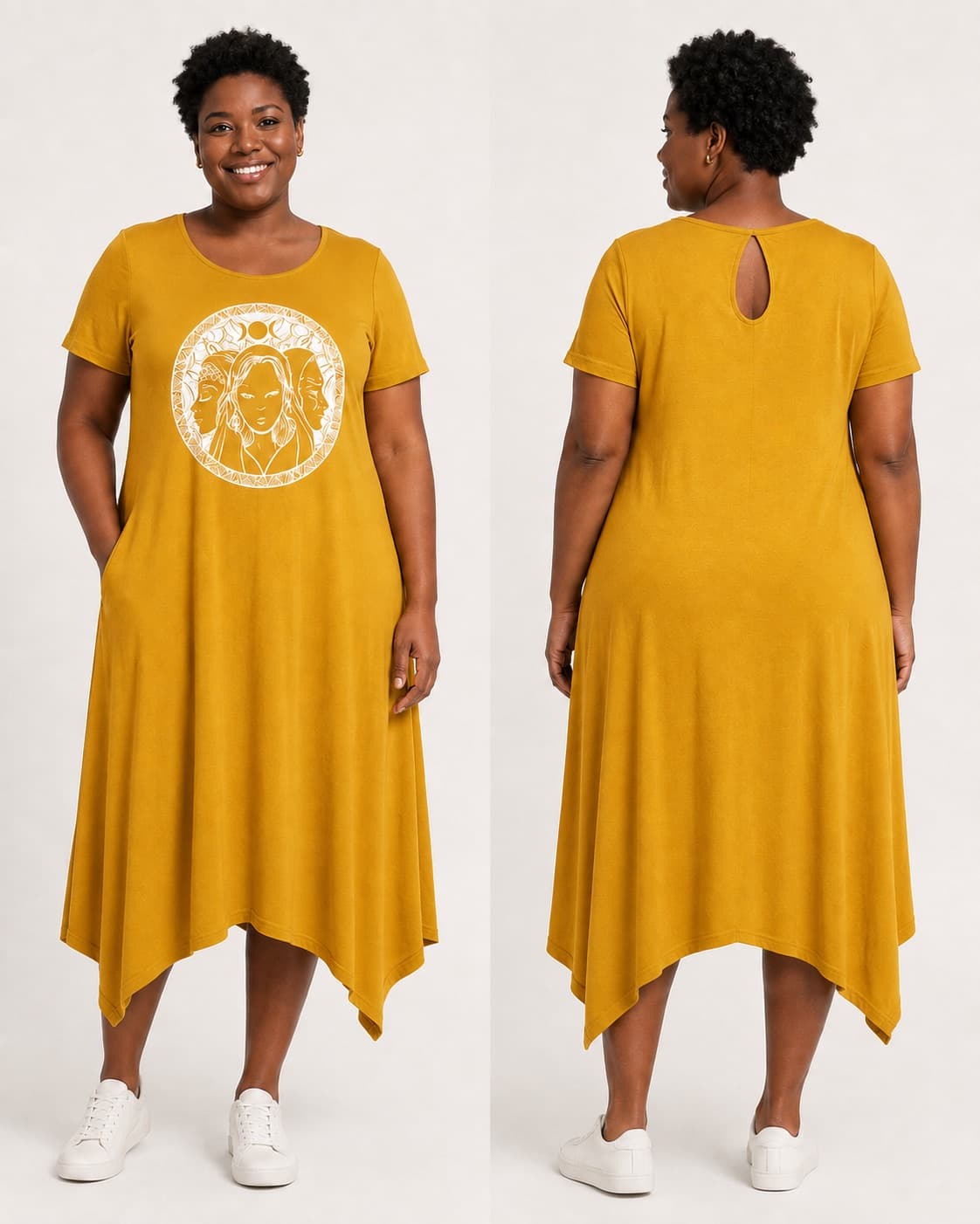 Vestido de Manga Hécate — Amarelo Mostarda