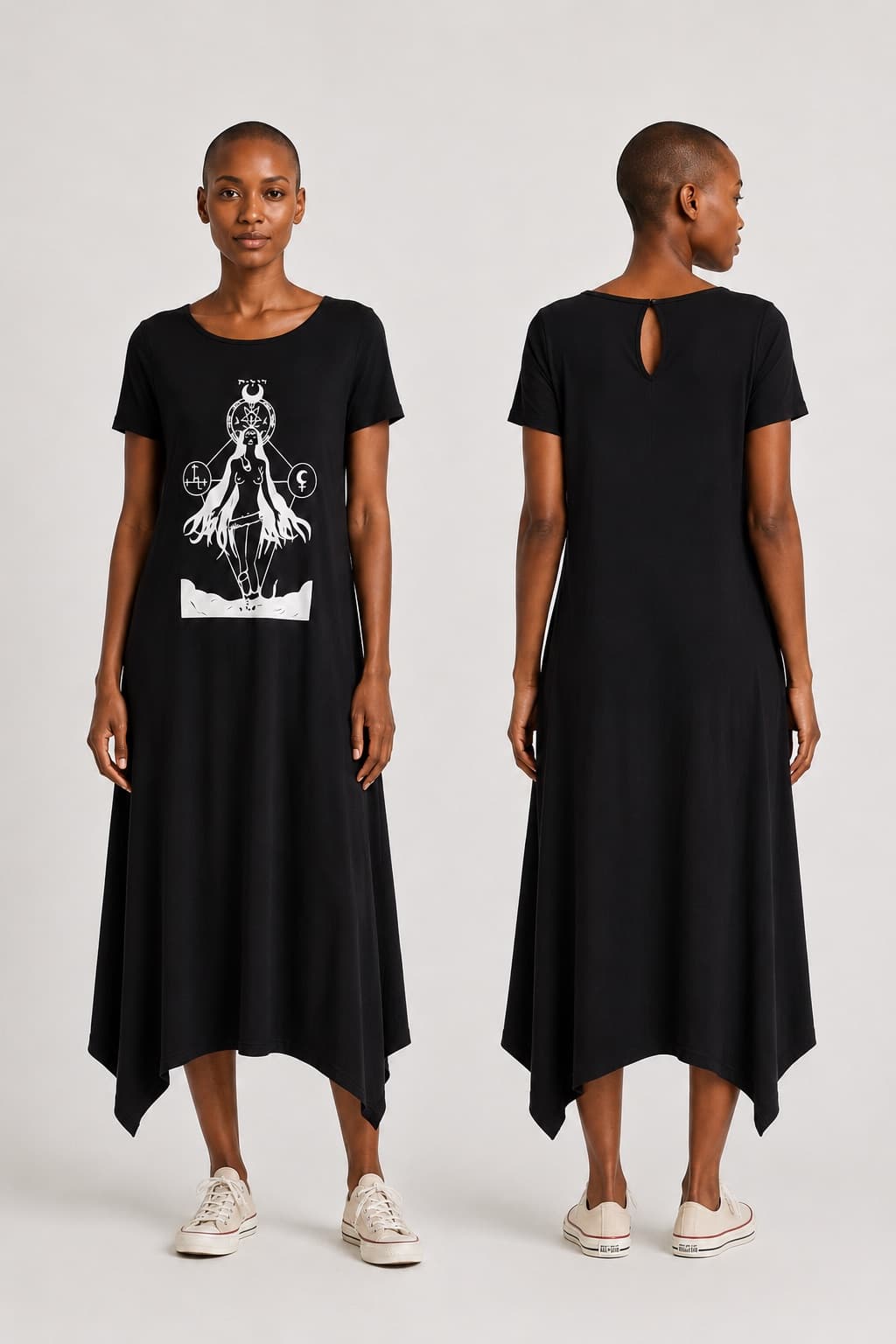 Vestido de Manga Lilith — Preto